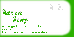 maria henz business card